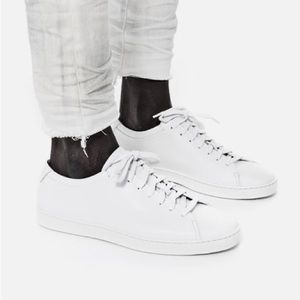 John Elliot White Calf Low Top Sneakers